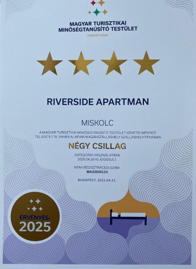 Riverside Apartman**** Miskolc Exterior photo